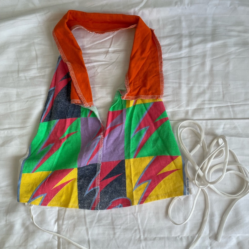 One of a kind vintage tie crop top from Los Angeles